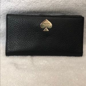 Kate Spade Black NY Leather Leroy St. Stacy Wallet